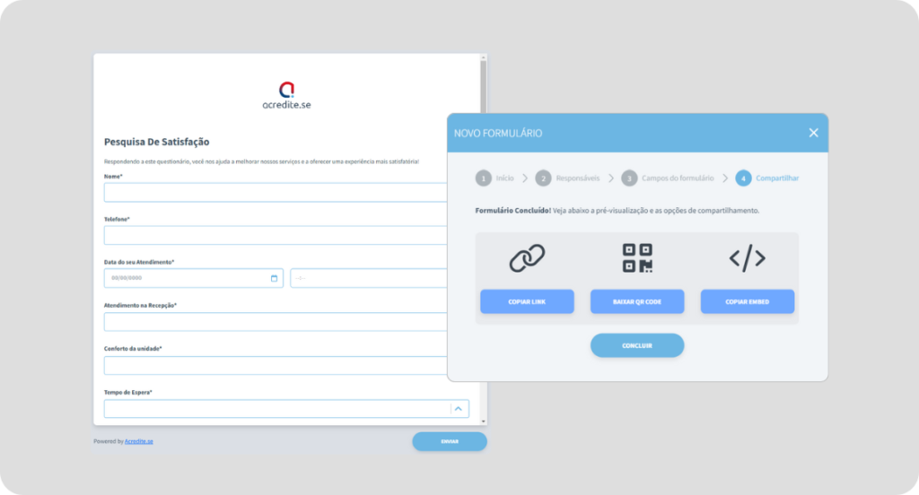 Dashboard com dezesseis painéis com títulos e responsáveis designados. Acima há botões para criar novos painéis e aba de busca.