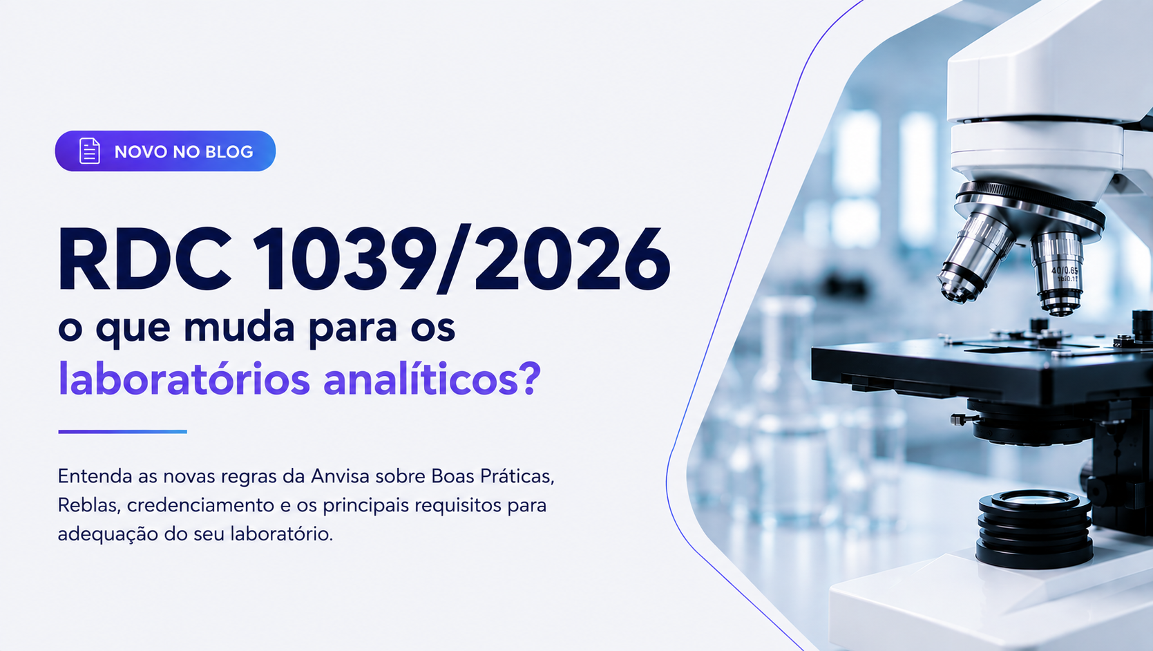 RDC 1039/2026 da Anvisa para laboratórios analíticos